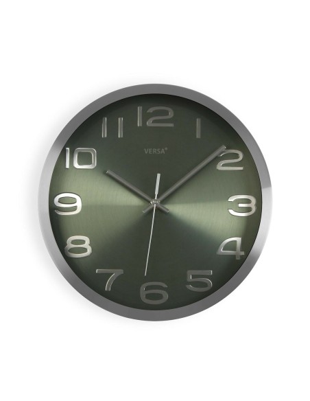 Horloge Murale Versa Argenté Aluminium (4 x 30 x 30 cm)