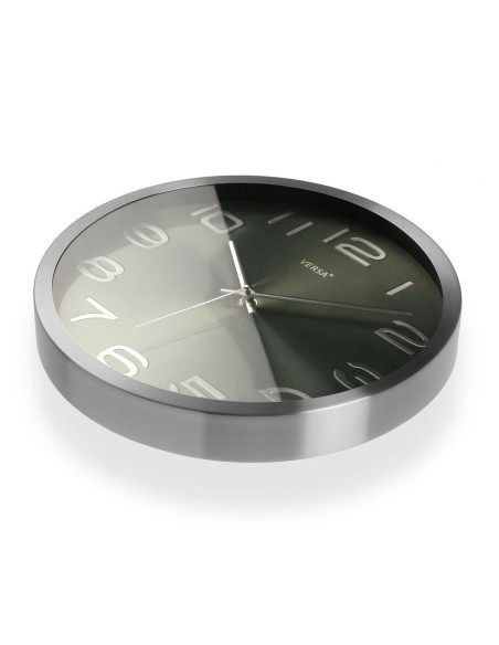 Horloge Murale Versa Argenté Aluminium (4 x 30 x 30 cm)