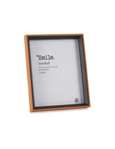 Cadre photo Verre Noir Marron Bois MDF (22 x 27 x 3 cm) (6 Unités) 2