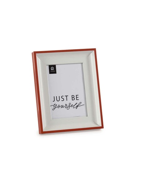 Cadre photo Verre Rouge Blanc Plastique (2,5 x 24 x 19 cm) (6 Unités)
