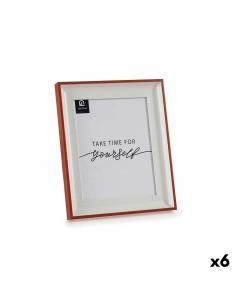 Cadre photo Verre Rouge Blanc Plastique (2,5 x 31,2 x 26 cm) (6 Unités)