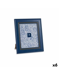 Cadre photo Verre Bleu Plastique (6 Unités) (2 x 33 x 28 cm)