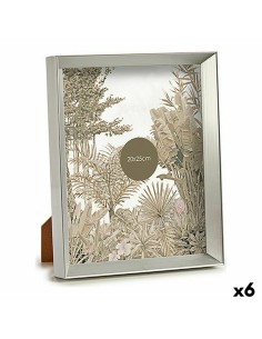 Cadre photo Argenté Plastique verre (22,3 x 3,5 x 27,3 cm) (6 Unités)