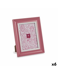 Cadre photo Verre Rose Plastique (6 Unités) (2 x 24 x 19 cm)