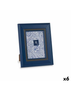 Cadre photo Verre Bleu Plastique (6 Unités) (2 x 26 x 21 cm)