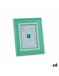 Cadre photo Verre Vert Plastique (6 Unités) (2 x 26 x 21 cm)