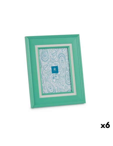 Cadre photo Verre Vert Plastique (6 Unités) (2 x 26 x 21 cm)