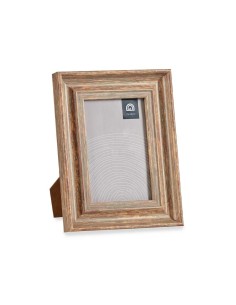 Cadre photo Verre Bois Marron Bronze Plastique (16,5 x 2 x 21 cm) (6 Unités) 2