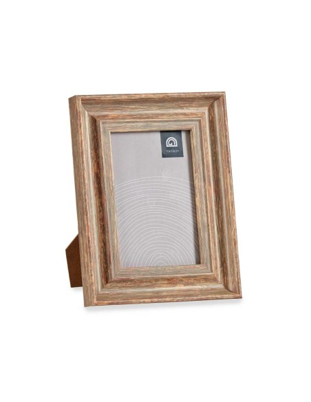 Cadre photo Verre Bois Marron Bronze Plastique (16,5 x 2 x 21 cm) (6 Unités)