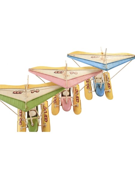 Figurine Décorative DKD Home Decor 32,5 x 20,5 x 24 cm Bleu Rose Vert Vintage (3 Pièces)