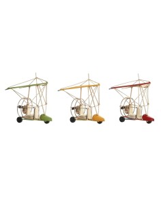 Figurine Décorative DKD Home Decor Jaune Rouge Vert Vintage 32 x 18,5 x 25 cm (3 Pièces)