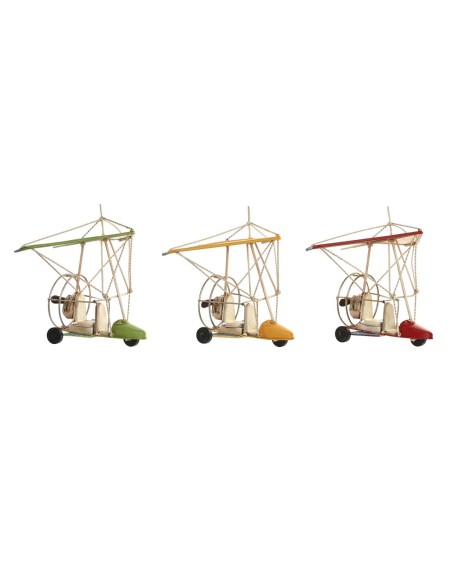 Figurine Décorative DKD Home Decor Jaune Rouge Vert Vintage 32 x 18,5 x 25 cm (3 Pièces)