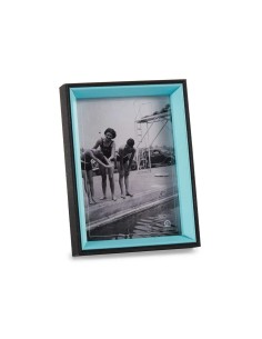 Cadre photo Verre Noir Bleu Bois MDF (6 Unités) (3 x 20 x 15 cm) 2