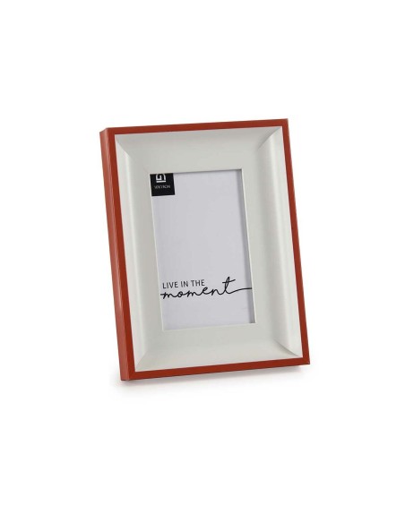 Cadre photo Verre Rouge Blanc Plastique (2,5 x 21 x 16 cm) (6 Unités)