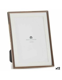 Cadre photo Verre Acier Cuivre (12 x 19,5 x 15,5 cm) (12 Unités)