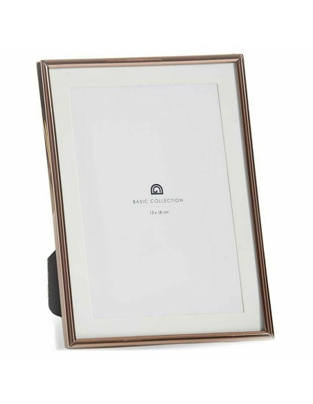 Cadre photo Verre Acier Cuivre (12 x 19,5 x 15,5 cm) (12 Unités)