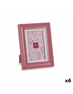 Cadre photo Verre Rose Plastique (6 Unités) (2 x 21 x 16 cm)