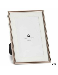 Cadre photo Verre Acier Cuivre (13,5 x 18,5 x 13,5 cm) (12 Unités)