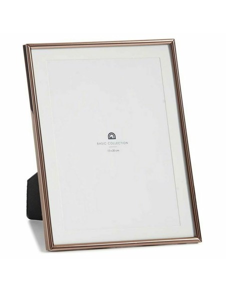 Cadre photo Verre Acier Cuivre (13 x 23 x 18,4 cm) (12 Unités)