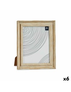 Cadre photo Verre Doré Bois Marron Plastique (26 x 2 x 31 cm) (6 Unités)