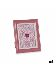 Cadre photo Verre Rose Plastique (6 Unités) (2 x 26 x 21 cm)