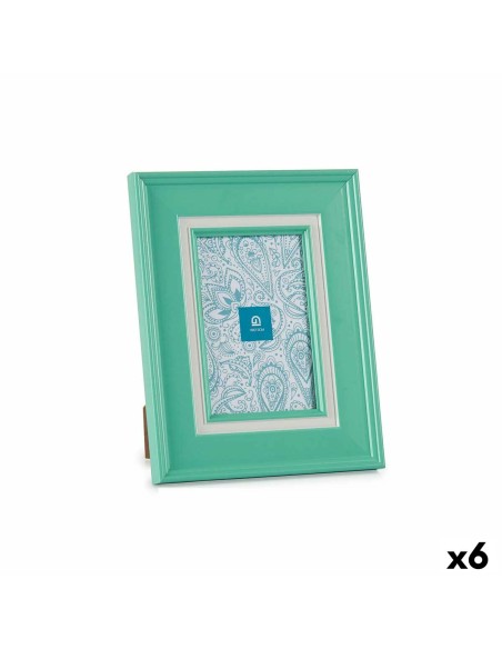 Cadre photo Verre Vert Plastique (6 Unités) (2 x 23 x 18 cm)