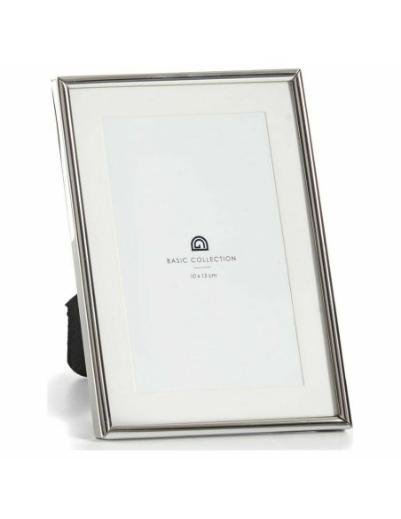Cadre photo Verre Argenté Acier (13,5 x 18 x 11 cm) (12 Unités)
