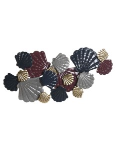 Décoration murale DKD Home Decor Métal Multicouleur Coquillages (119 x 9 x 60 cm)