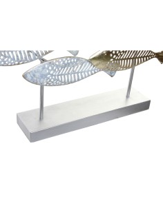 Figurine Décorative DKD Home Decor 65,4 x 9 x 39,5 cm Argenté Bleu Doré Spirales méditerranéen (2 Unités) 2