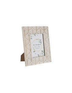 Cadre photo DKD Home Decor 22,5 x 2 x 28 cm Verre Marron Blanc Bois de manguier Urbaine