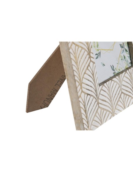 Cadre photo DKD Home Decor 22,5 x 2 x 28 cm Verre Marron Blanc Bois de manguier Urbaine
