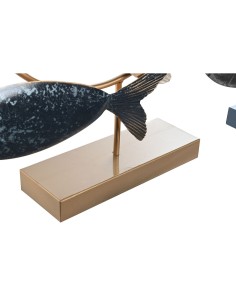 Figurine Décorative DKD Home Decor 53 x 9 x 45 cm Naturel Bleu Doré Spirales méditerranéen (2 Unités) 2