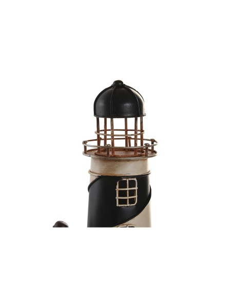 Horloge de table DKD Home Decor 25.5 x 14 x 32.5 cm Rouge Noir Métal Vintage Phare (2 Unités)