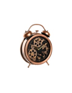 Horloge de table DKD Home Decor Multicouleur Cuivre Verre Fer Vintage 26 x 8 x 33,5 cm