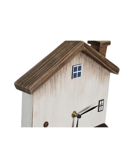 Horloge de table DKD Home Decor 26 x 7 x 31 cm Blanc Maisons