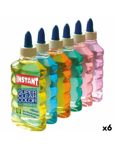 Colle en gel Playcolor Instant Multicouleur Transparent 6 Pièces 180 ml