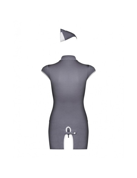 Costume Érotique Obsessive Stewardess Gris