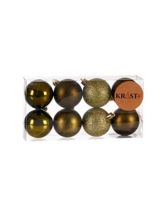 Lot de boules de Noël Vert Plastique 5 x 6 x 5 cm (12 Unités) 2