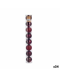 Lot de boules de Noël Violet Plastique Ø 7 cm (24 Unités)