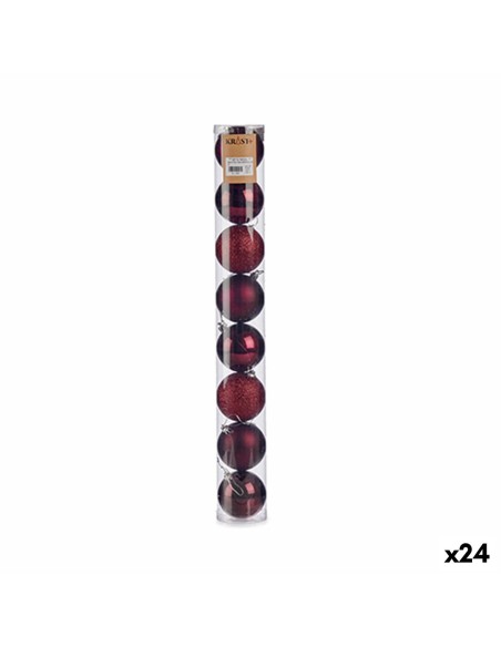 Lot de boules de Noël Violet Plastique Ø 7 cm (24 Unités)