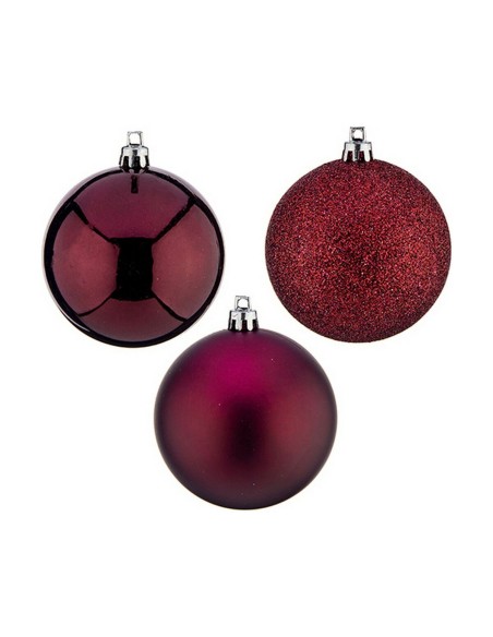 Lot de boules de Noël Violet Plastique Ø 7 cm (24 Unités)