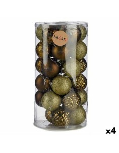 Lot de boules de Noël Vert PVC 8 x 8,5 x 8 cm (4 Unités)