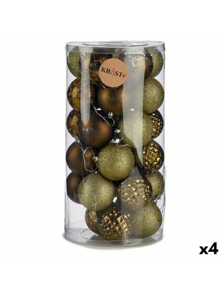 Lot de boules de Noël Vert PVC 8 x 8,5 x 8 cm (4 Unités)