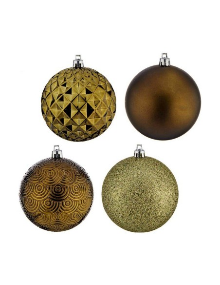 Lot de boules de Noël Vert PVC 8 x 8,5 x 8 cm (4 Unités)