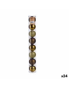 Lot de boules de Noël Vert Plastique Ø 7 cm (24 Unités)