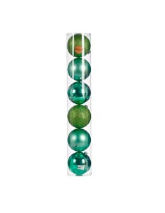 Lot de boules de Noël Krist+ 00803 Vert Plastique 6 Pièces (4 Unités) 2