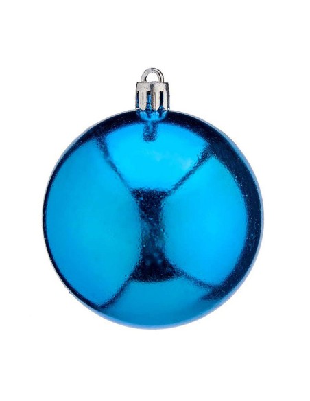 Lot de boules de Noël Krist+ K1912476-1 Bleu Plastique Ø 7 cm (12 Unités)