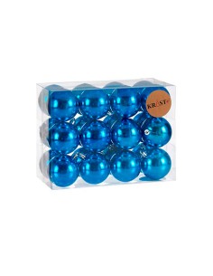 Lot de boules de Noël Krist+ K1912477-1 Bleu Plastique (12 Unités) 2