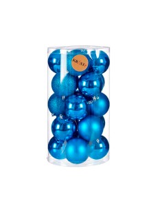 Lot de boules de Noël Krist+ K1912481-2 Bleu Plastique (6 Unités) 2
