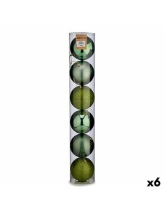Lot de boules de Noël Krist+ 00804 Vert Plastique Ø 12 cm 6 Pièces (6 Unités)